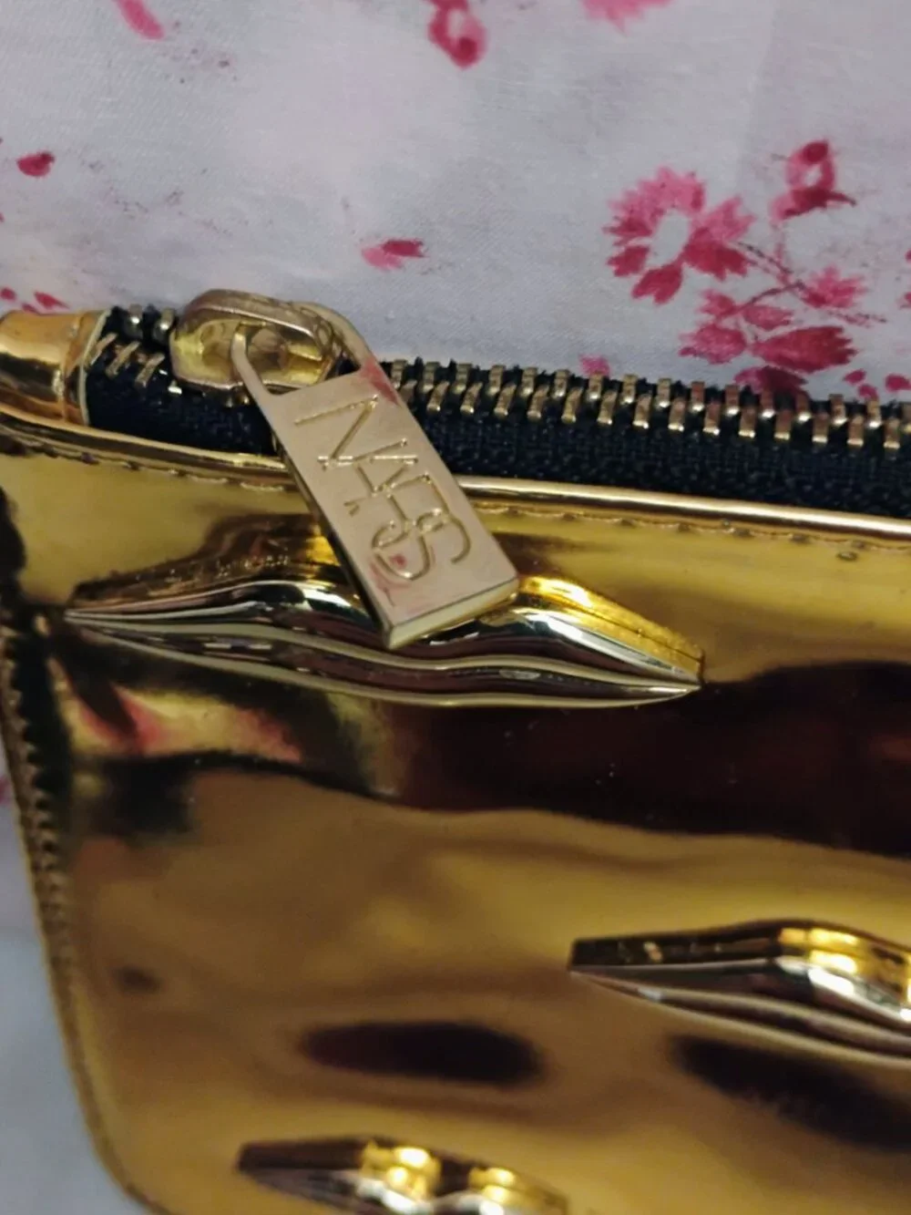 Nars Gold Metallic Makeup Bag